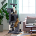 Árvore de gatos com condomínio e torre de pós -arranhões